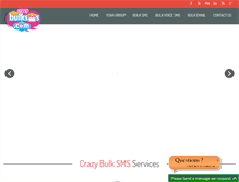 Tablet Screenshot of crazybulksms.com